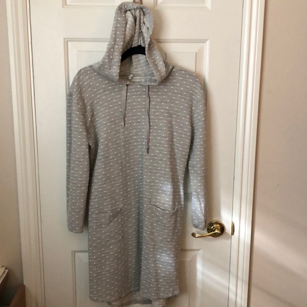 The Limited polka dot hoodie dress with pockets